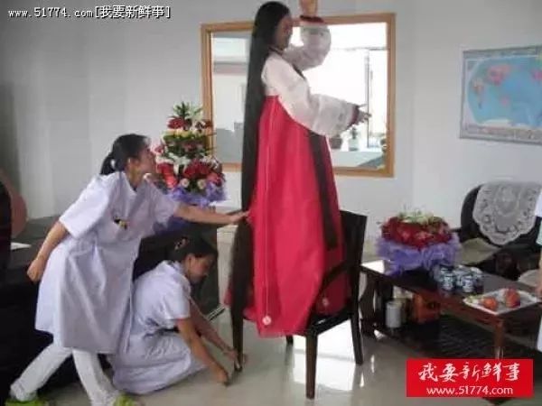 中国最长头发女子是延边人!18岁后头发再也没