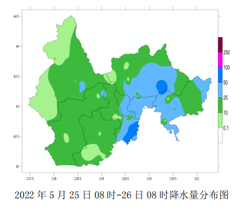 延边州最新雨情及未来天气预报